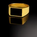 MENS EXCLUSIVE GOLDEN RING WITH BLACK SHADES