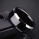 8mm Black MENS RING