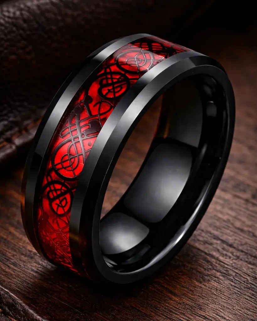 MENS Exclusive FIRE and ICE Rings (RED)