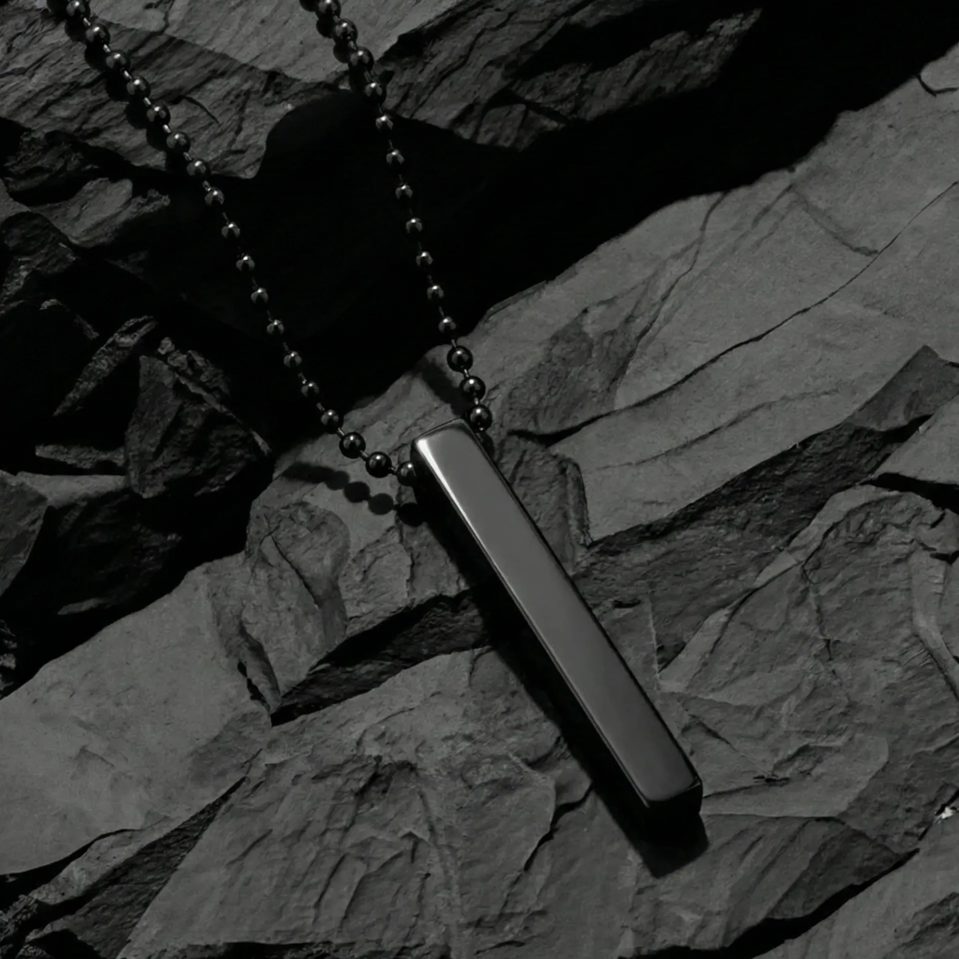 Mens Exclusive Black cuboidal locket 