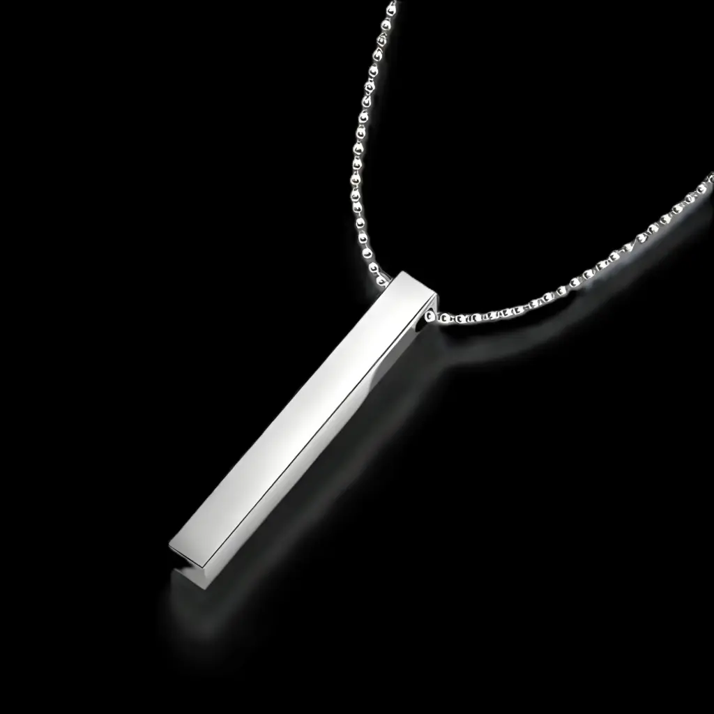 MENS Exclusive Silver Cuboidal Locket