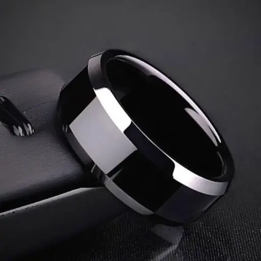 8mm Black MENS RING