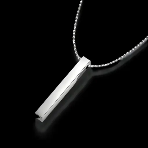 MENS Exclusive Silver Cuboidal Locket